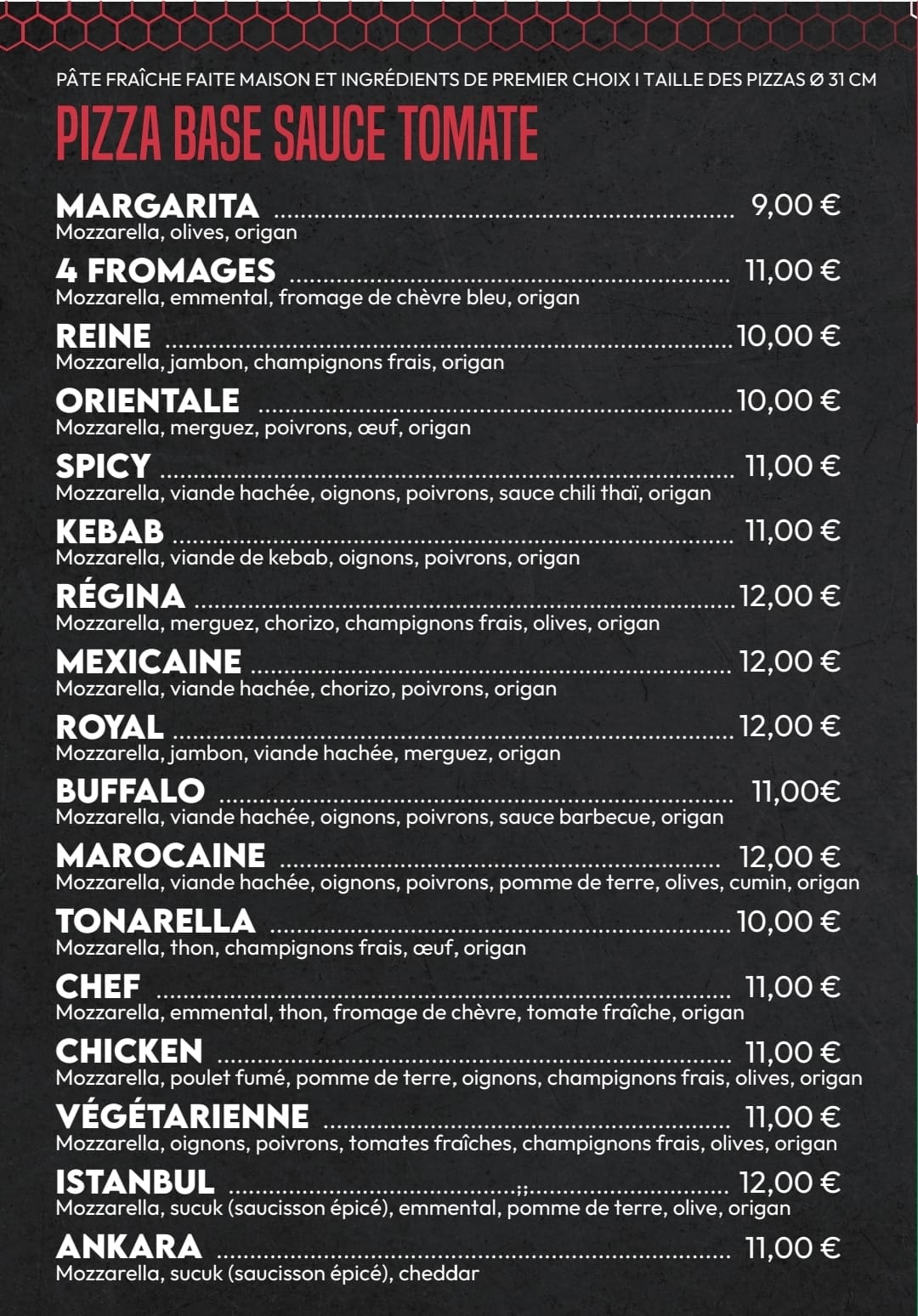 Pizzas Base Tomates
